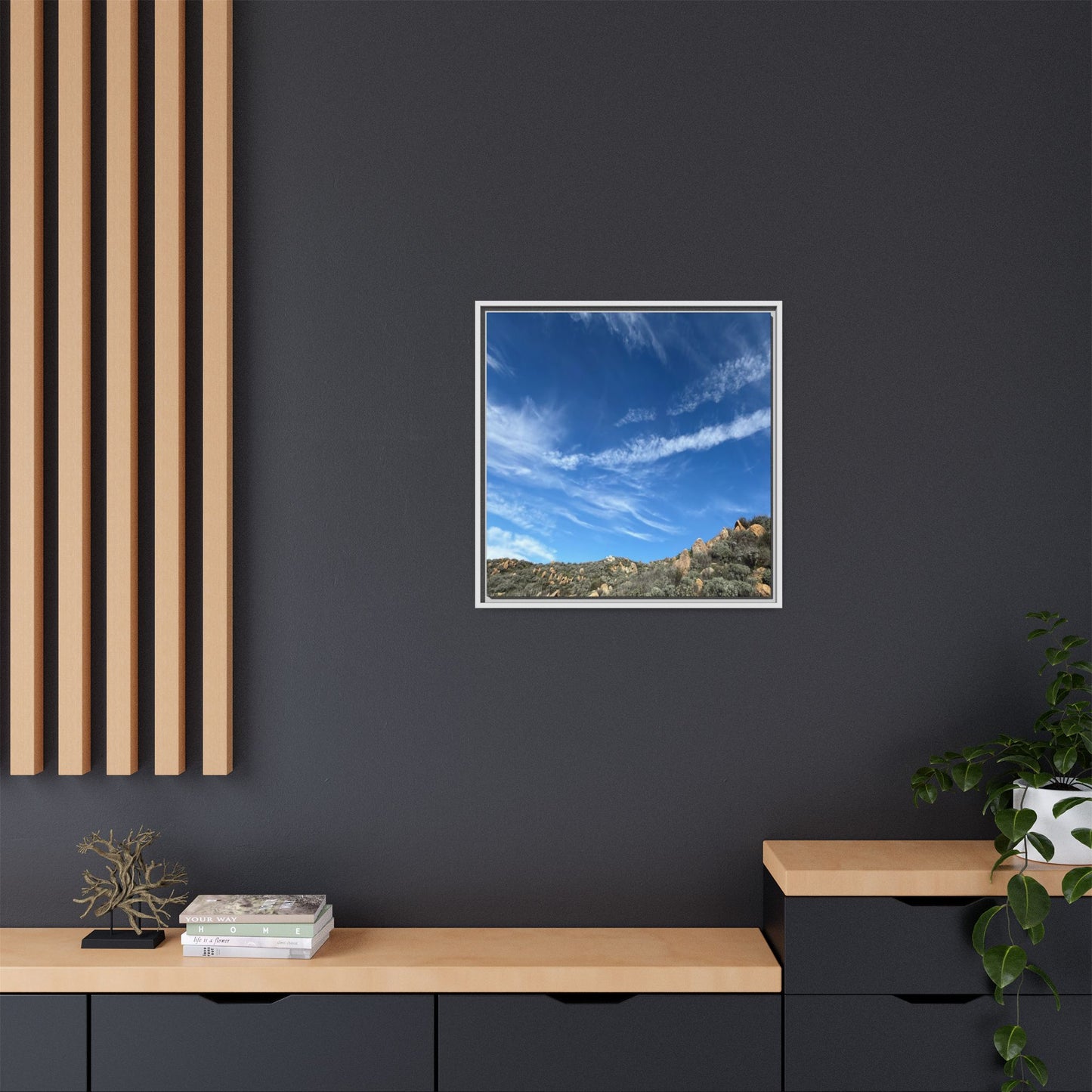 Arid Landscape with Rocky Outcrops - Unique Stretched Canvas Wall Art