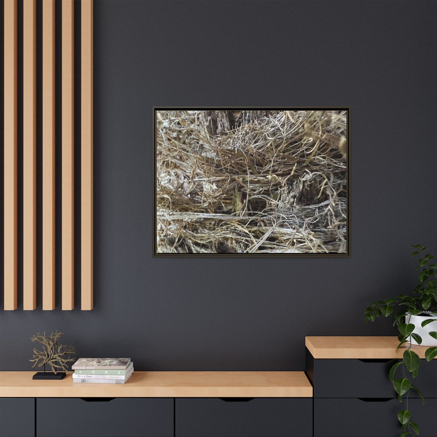 Tangled Whispers of Autumn - Unique Stretched Canvas Wall Art - Art By Earth