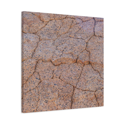 Cracked Earth's Whispers - Unique Frameless Canvas Wall Art - Art By Earth