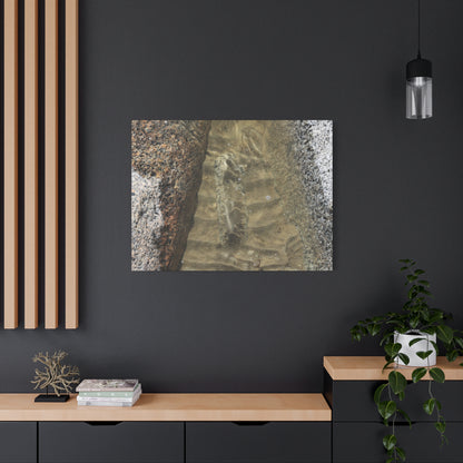 Weathered Concrete Gap - Unique Frameless Canvas Wall Art - Art By Earth