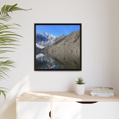 Mountain Mirror - Unique Stretched Canvas Wall Art