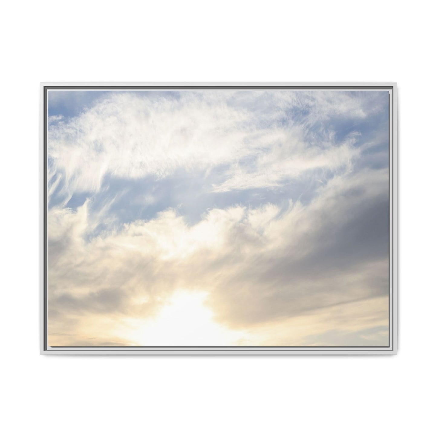 Sky's Ethereal Whisper - Unique Stretched Canvas Wall Art - Art By Earth