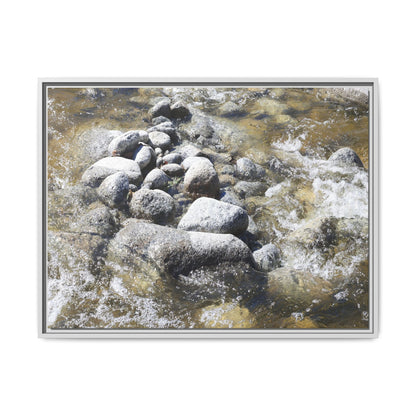 Mountain Stream Flow - Unique Stretched Canvas Wall Art - Art By Earth