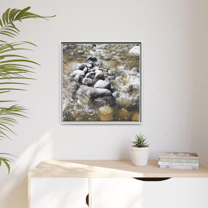 Mountain Stream Flow - Unique Stretched Canvas Wall Art - Art By Earth