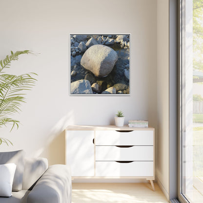 Rocky Riverbed - Unique Stretched Canvas Wall Art - Art By Earth