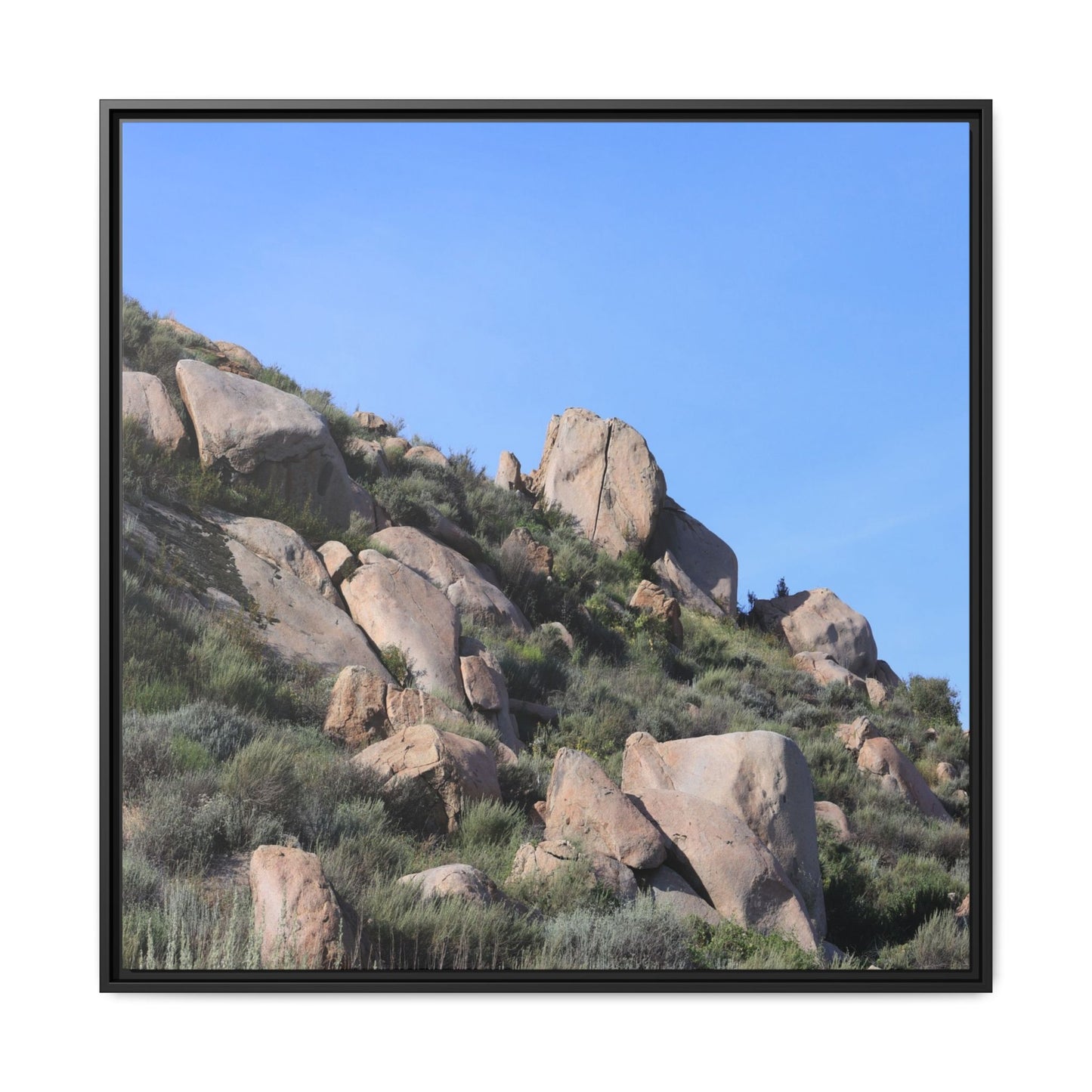 Ancient Boulders in Arid Landscape - Unique Stretched Canvas Wall Art - Art By Earth