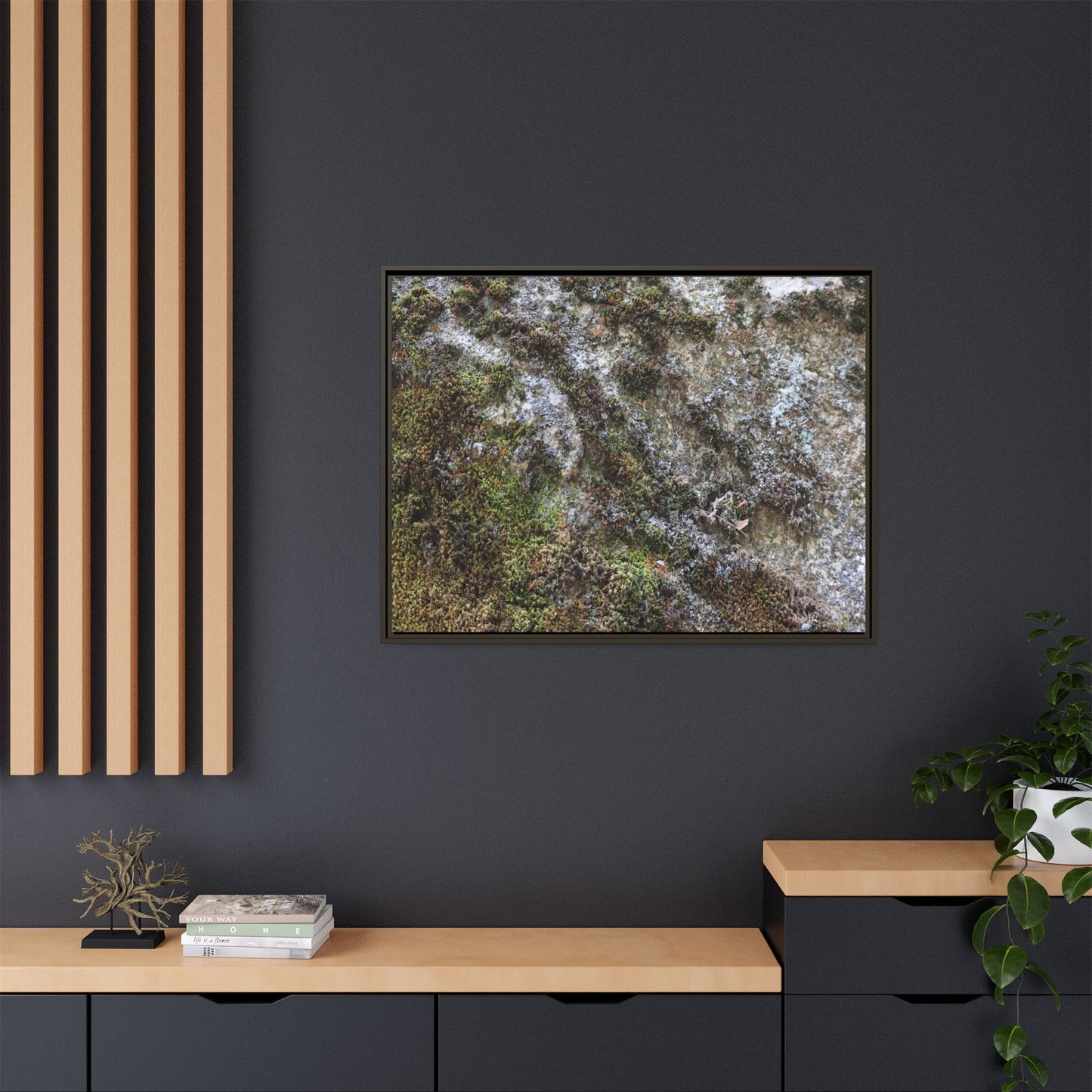 Mossy Whispers - Unique Stretched Canvas Wall Art - Art By Earth