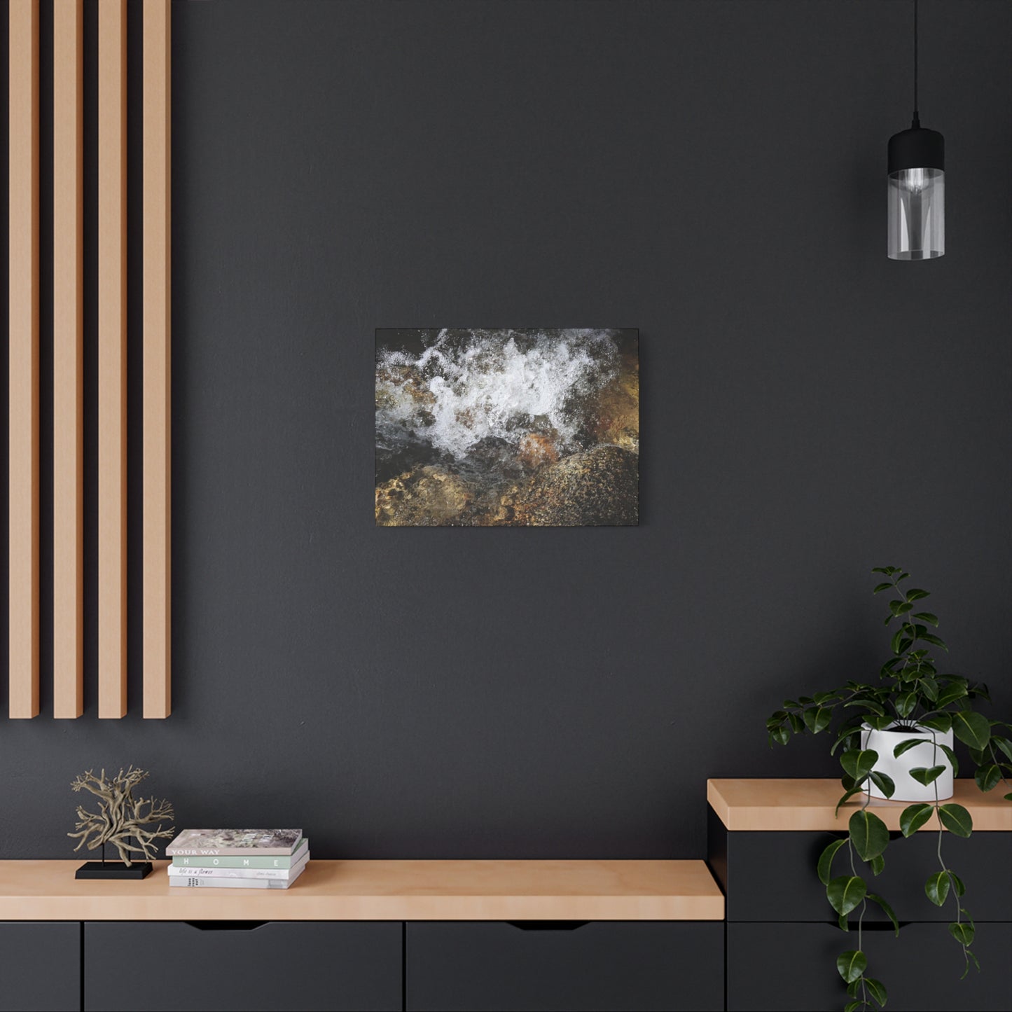 Stone and Surge - Unique Frameless Canvas Wall Art - Art By Earth