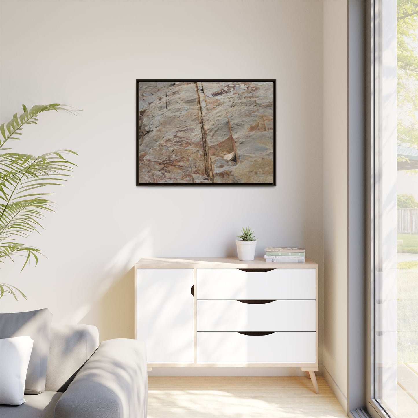 Sedimentary Symphony - Unique Stretched Canvas Wall Art - Art By Earth