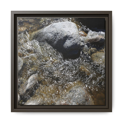 Water's Dance Over Stone - Unique Stretched Canvas Wall Art - Art By Earth