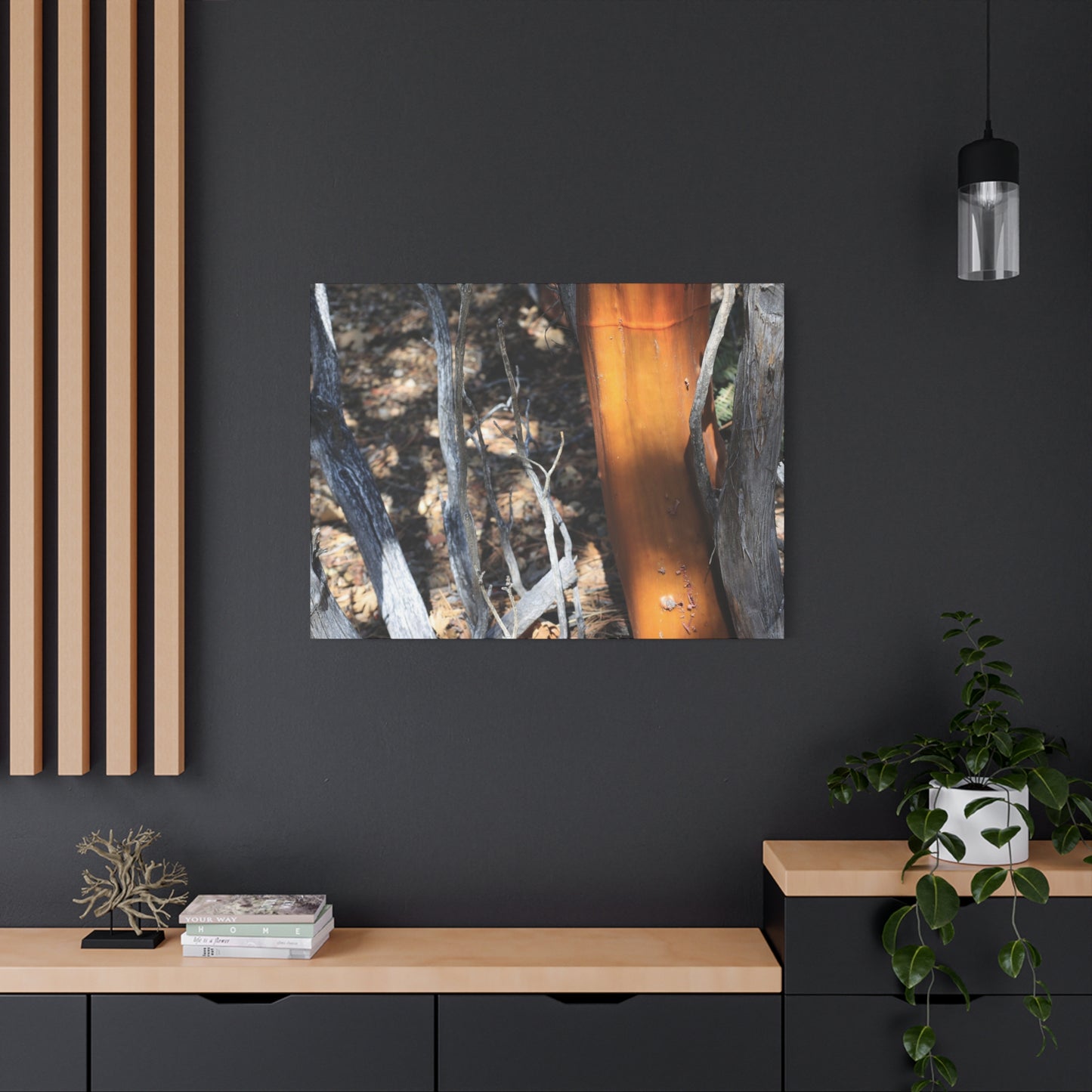 Burnt Forest Remnants - Unique Frameless Canvas Wall Art