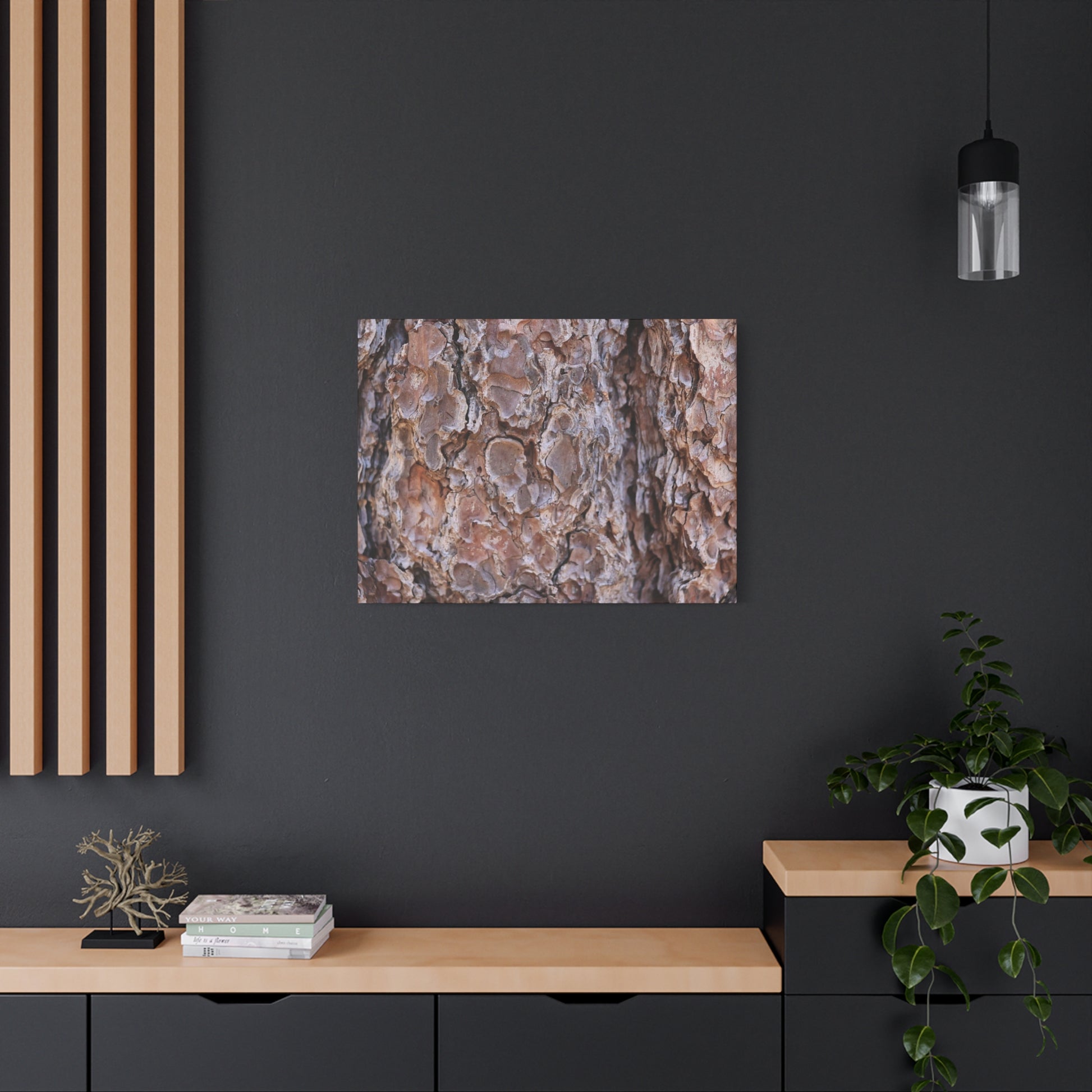 Rugged Bark Landscape - Unique Frameless Canvas Wall Art - Art By Earth