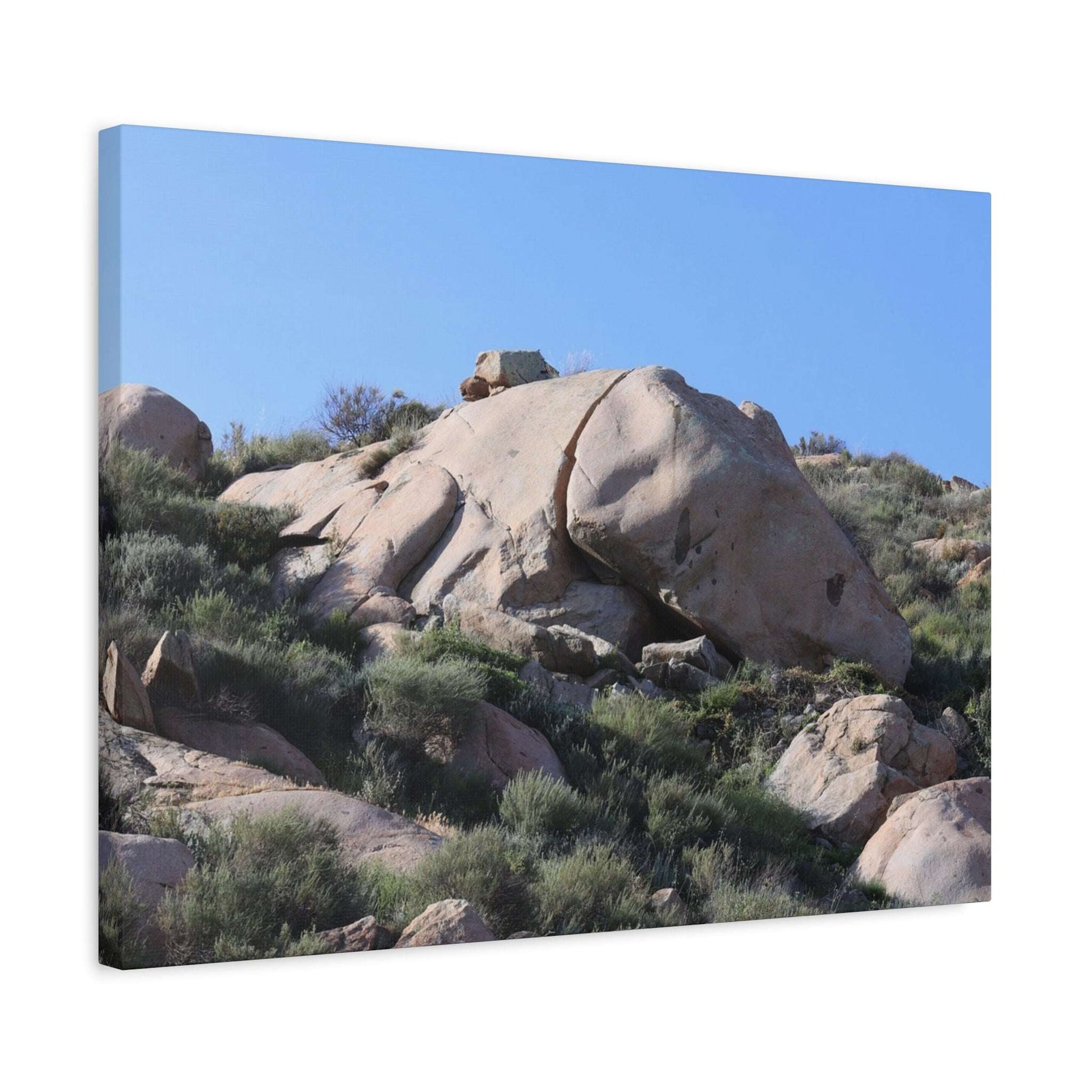 Ancient Rocks in Desert Landscape - Unique Frameless Canvas Wall Art - Art By Earth
