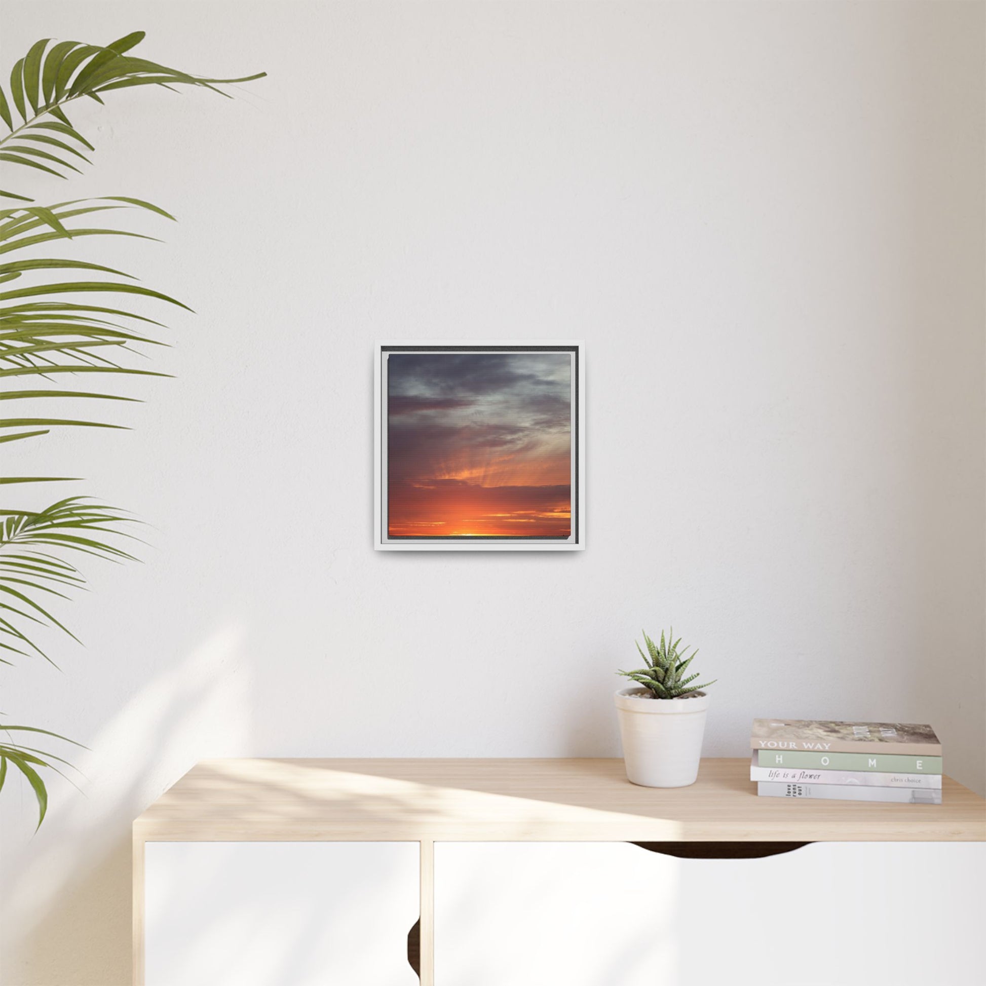 Fiery Horizon - Unique Stretched Canvas Wall Art - Art By Earth