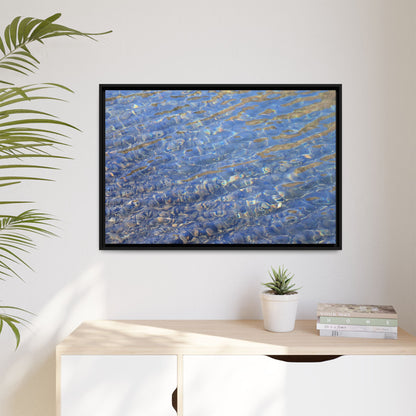 Aqua Fragments - Unique Stretched Canvas Wall Art