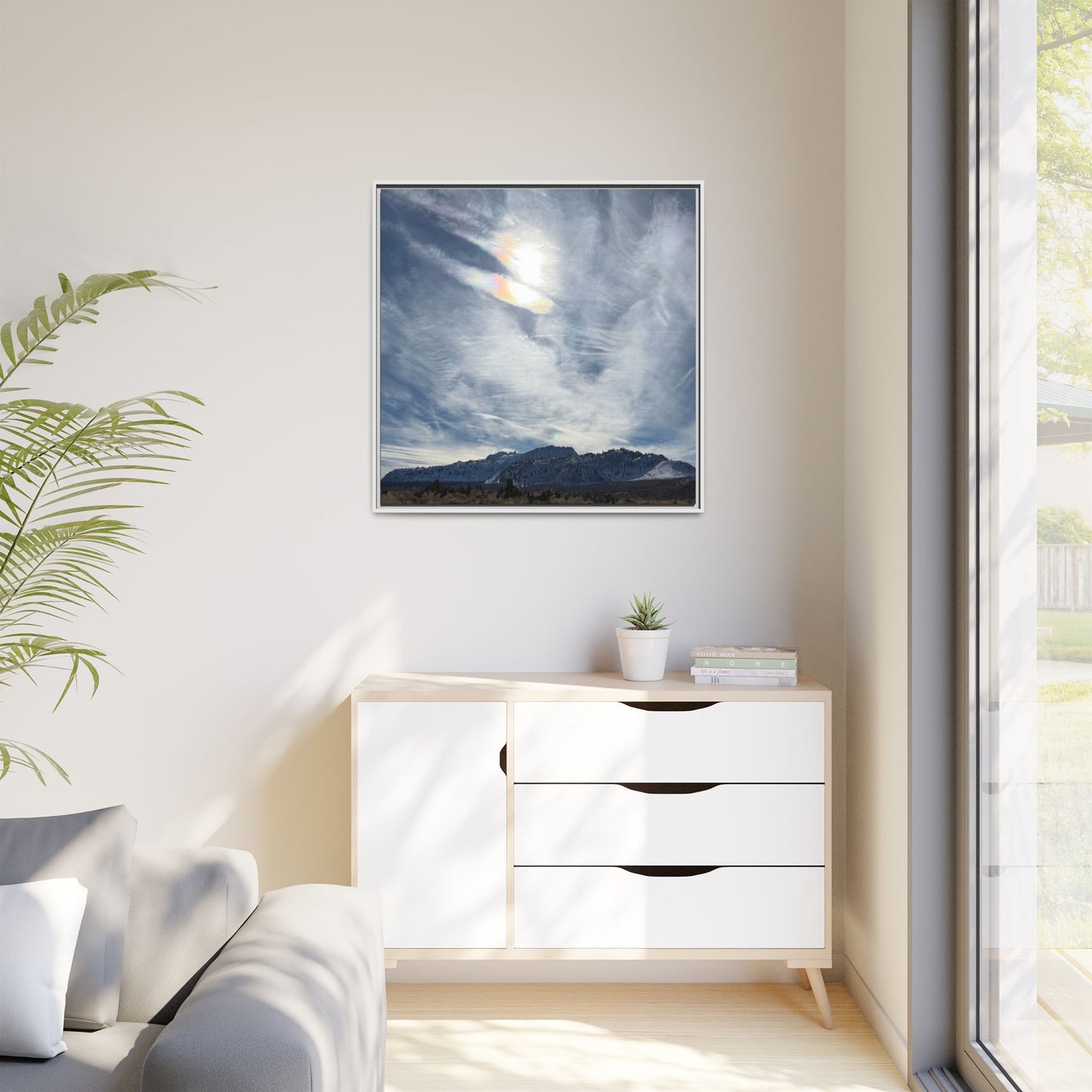 Whispers of Winter's Embrace - Unique Stretched Canvas Wall Art