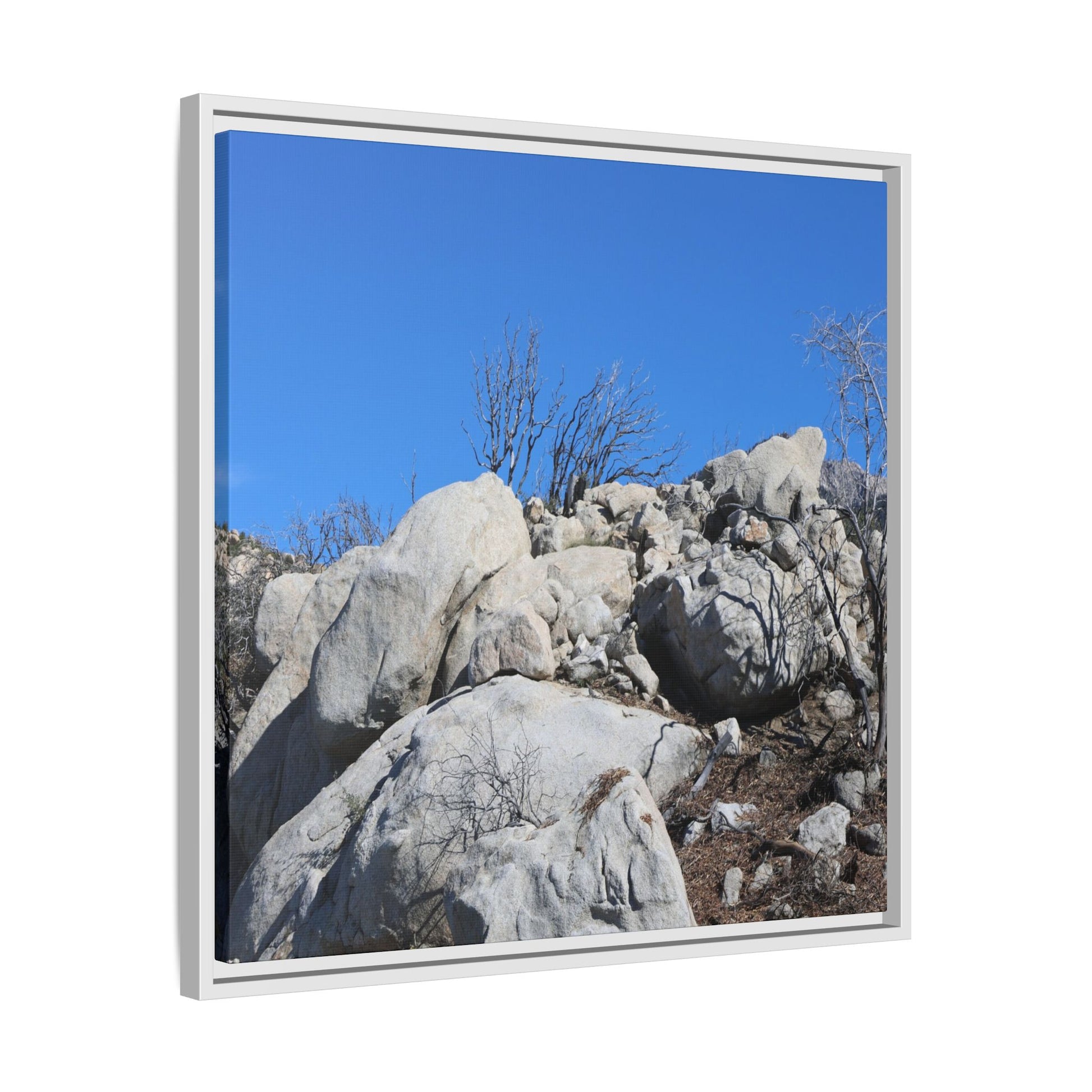 Barren Landscape with Boulder Formations - Unique Stretched Canvas Wall Art - Art By Earth