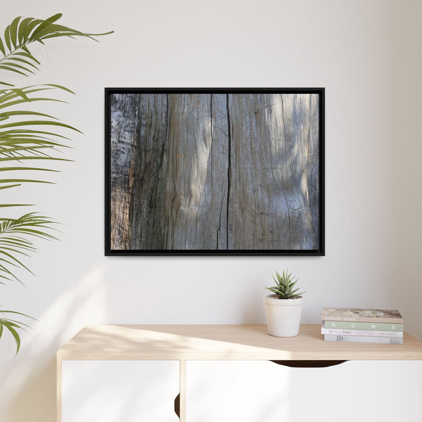 Weathered Wood Surface - Unique Stretched Canvas Wall Art