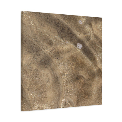 Sandy Shore Impressions - Unique Frameless Canvas Wall Art - Art By Earth
