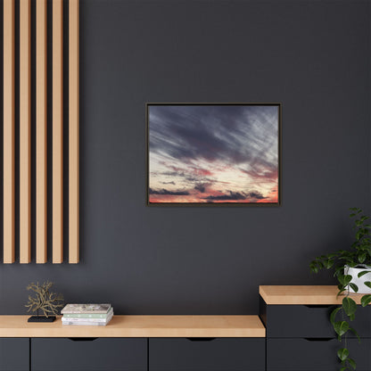 Fiery Sky at Dusk - Unique Stretched Canvas Wall Art - Art By Earth