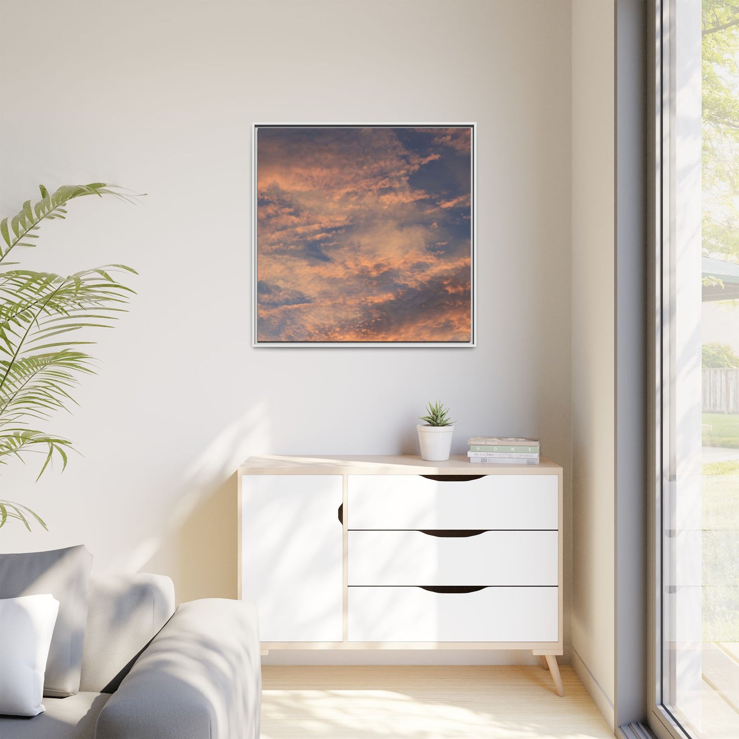 Sunset's Ethereal Canvas - Unique Stretched Canvas Wall Art - Art By Earth