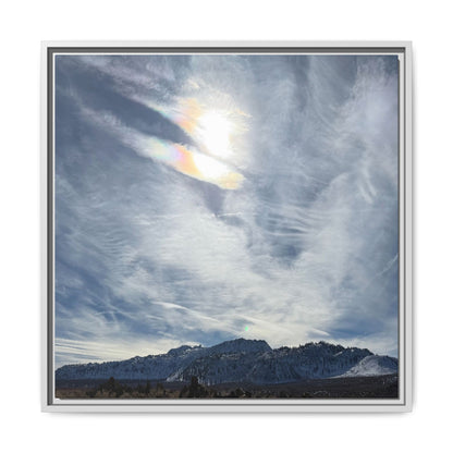 Whispers of Winter's Embrace - Unique Stretched Canvas Wall Art