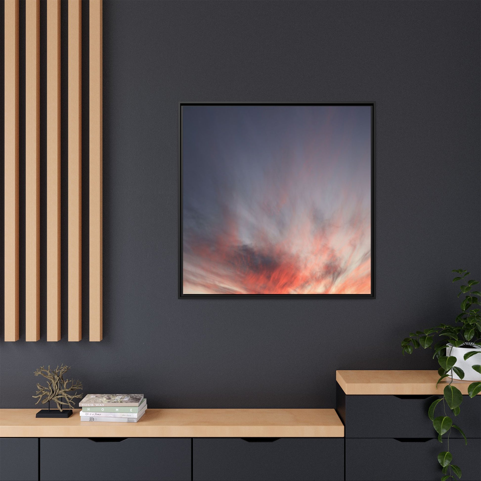 Celestial Blaze - Unique Stretched Canvas Wall Art - Art By Earth