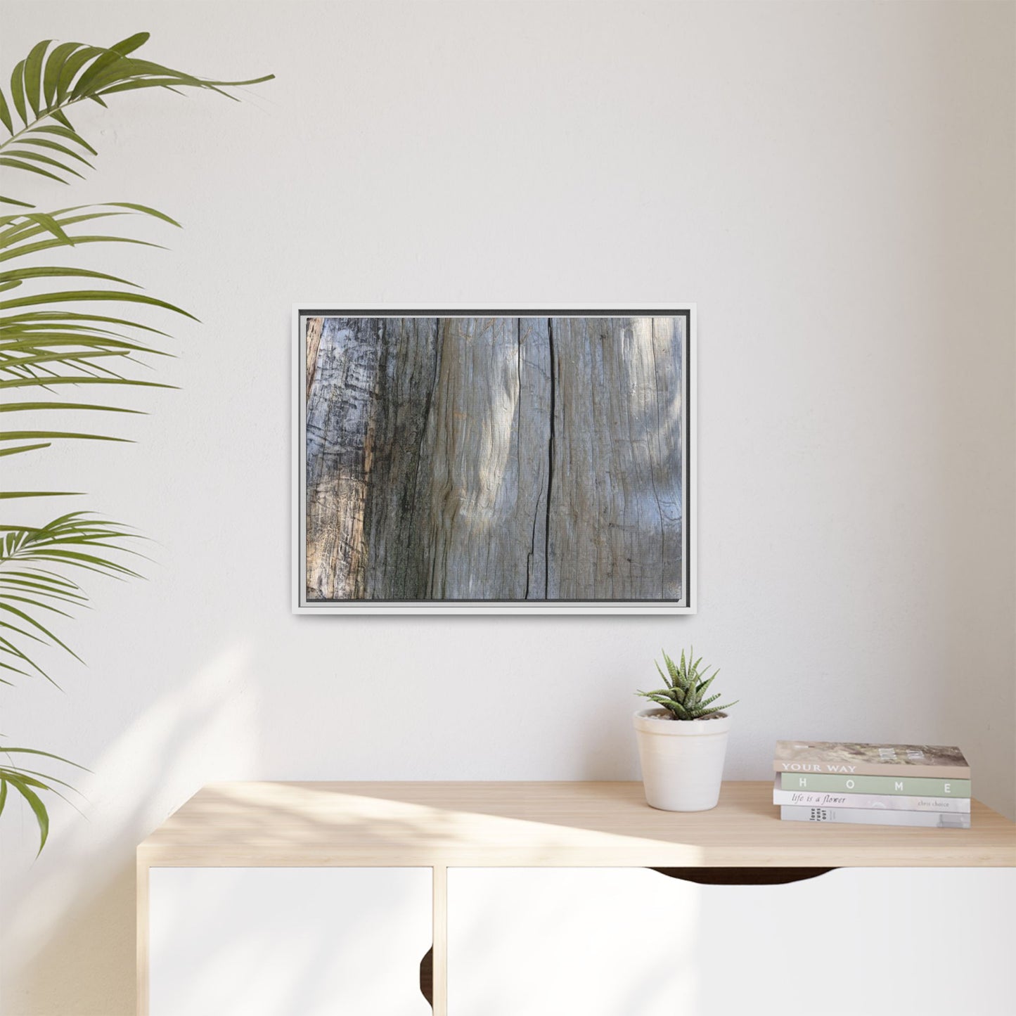 Cracked Timber Texture - Unique Stretched Canvas Wall Art