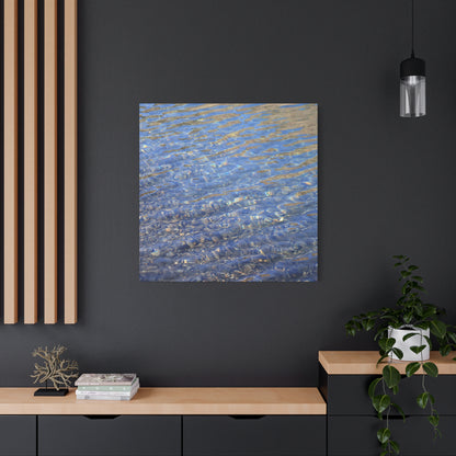 Ripples of Azure - Unique Frameless Canvas Wall Art