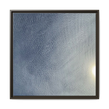 Undulating Whispers of Cerulean Stillness - Unique Stretched Canvas Wall Art - Art By Earth