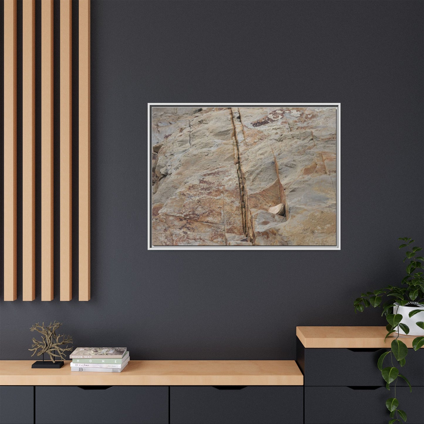 Sedimentary Symphony - Unique Stretched Canvas Wall Art - Art By Earth