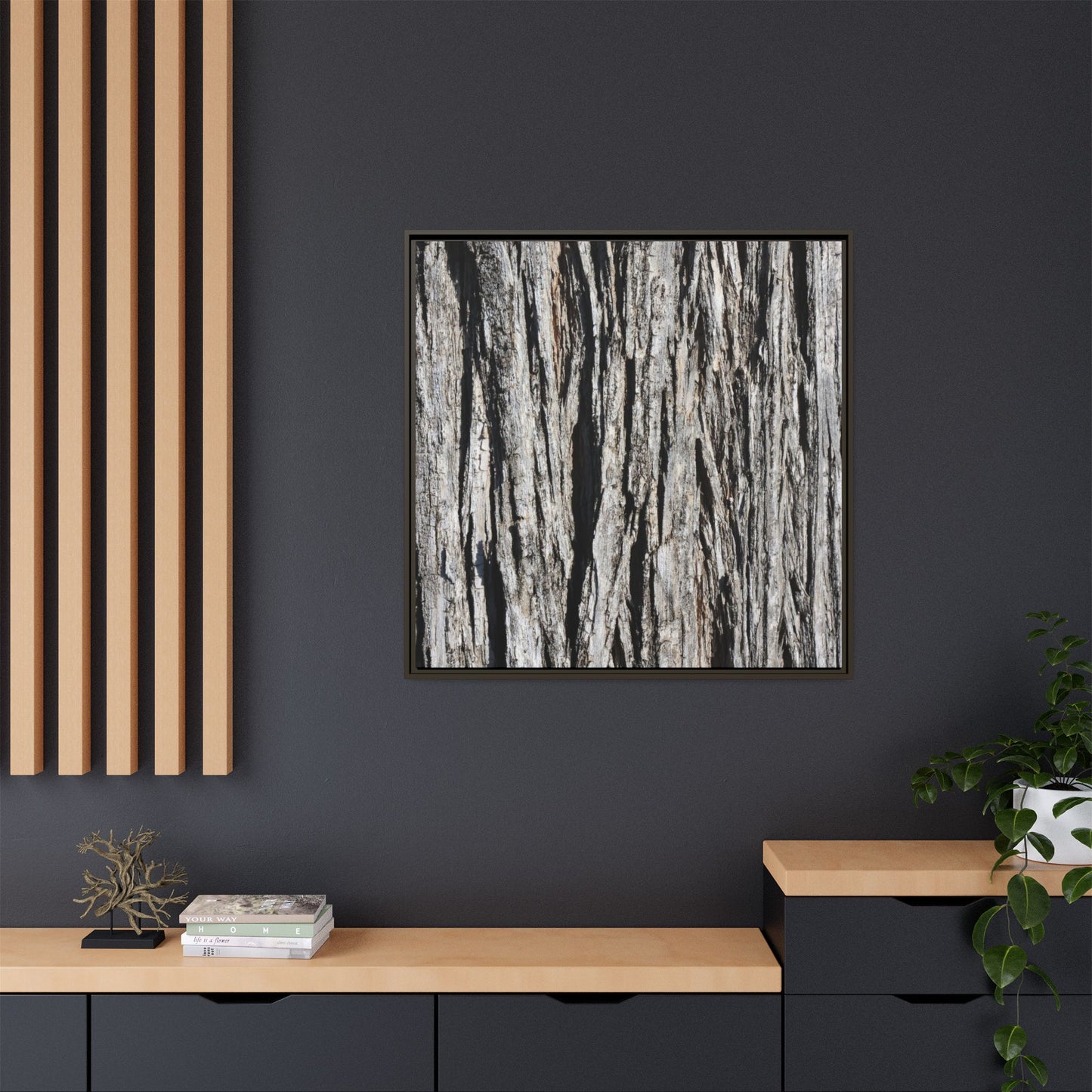 Bark Lines - Unique Stretched Canvas Wall Art - Art By Earth