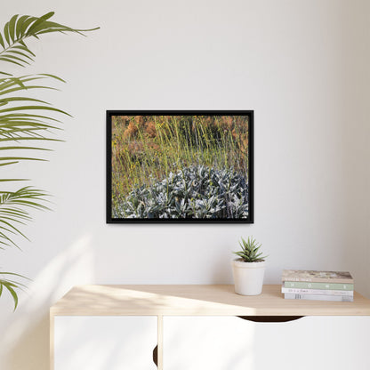 Arid Landscape with Yellow Flowers - Unique Stretched Canvas Wall Art - Art By Earth