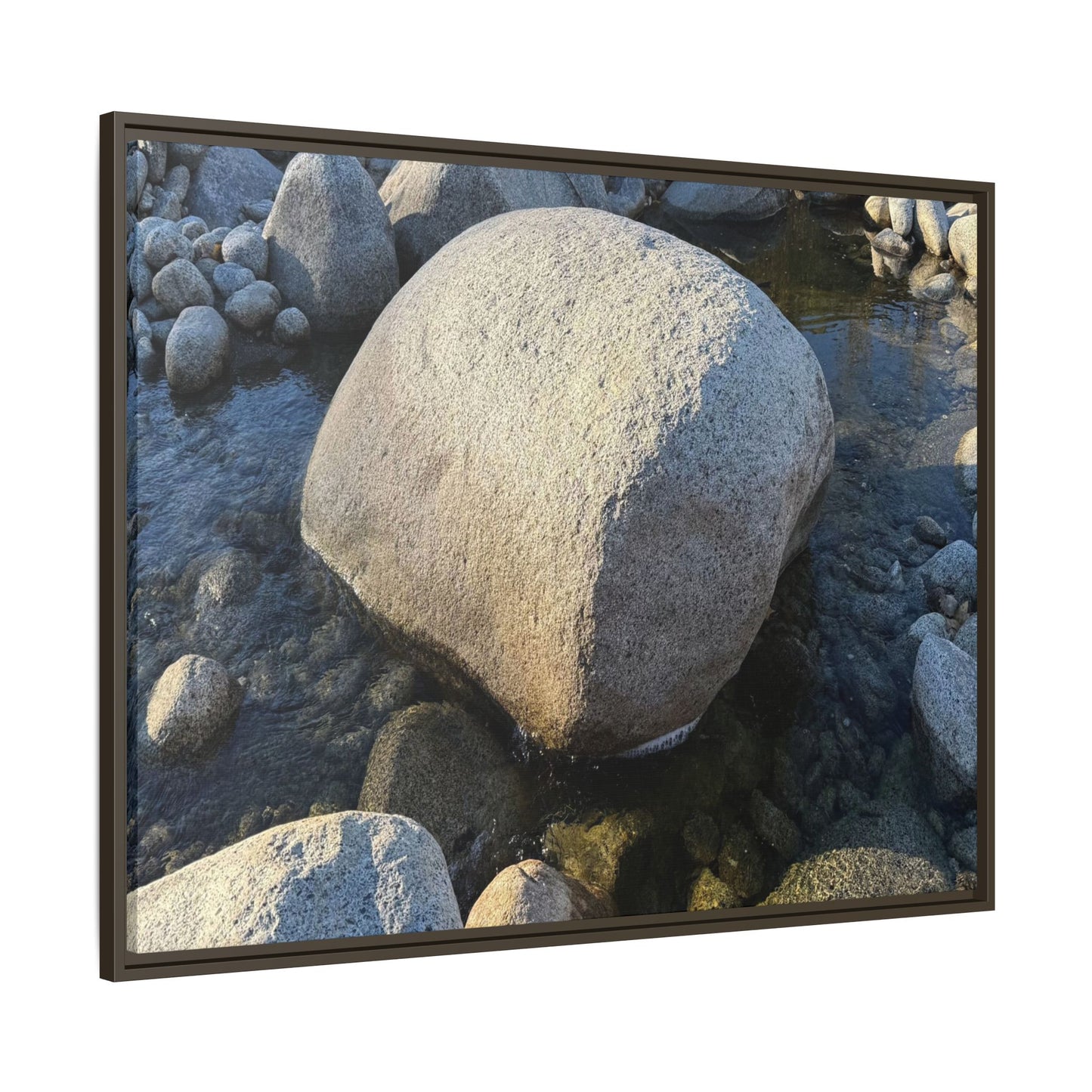 Rocky Riverbed - Unique Stretched Canvas Wall Art - Art By Earth