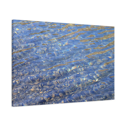 Ripples of Azure - Unique Frameless Canvas Wall Art