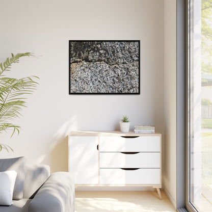 Weathered Stone Surface - Unique Stretched Canvas Wall Art
