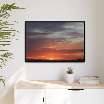 Fiery Horizon - Unique Stretched Canvas Wall Art - Art By Earth
