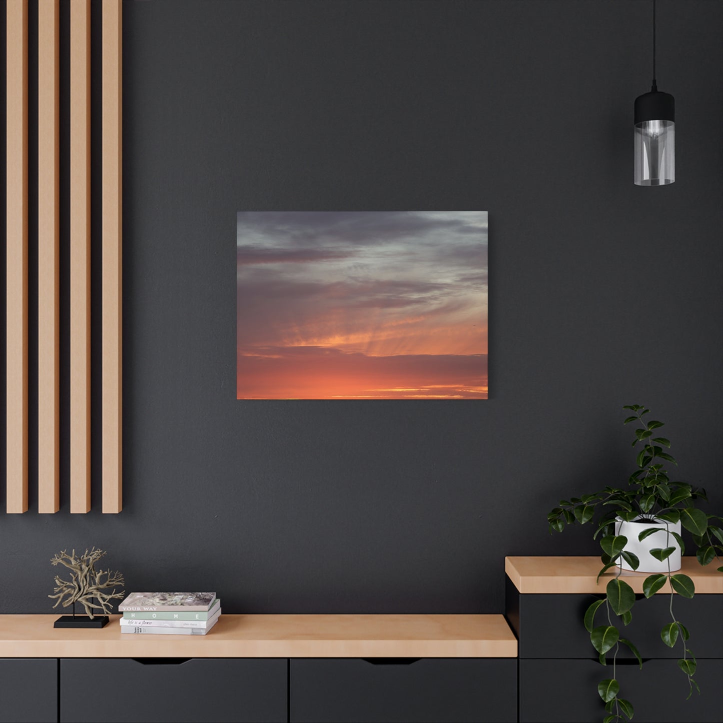 Horizon's Ember - Unique Frameless Canvas Wall Art - Art By Earth