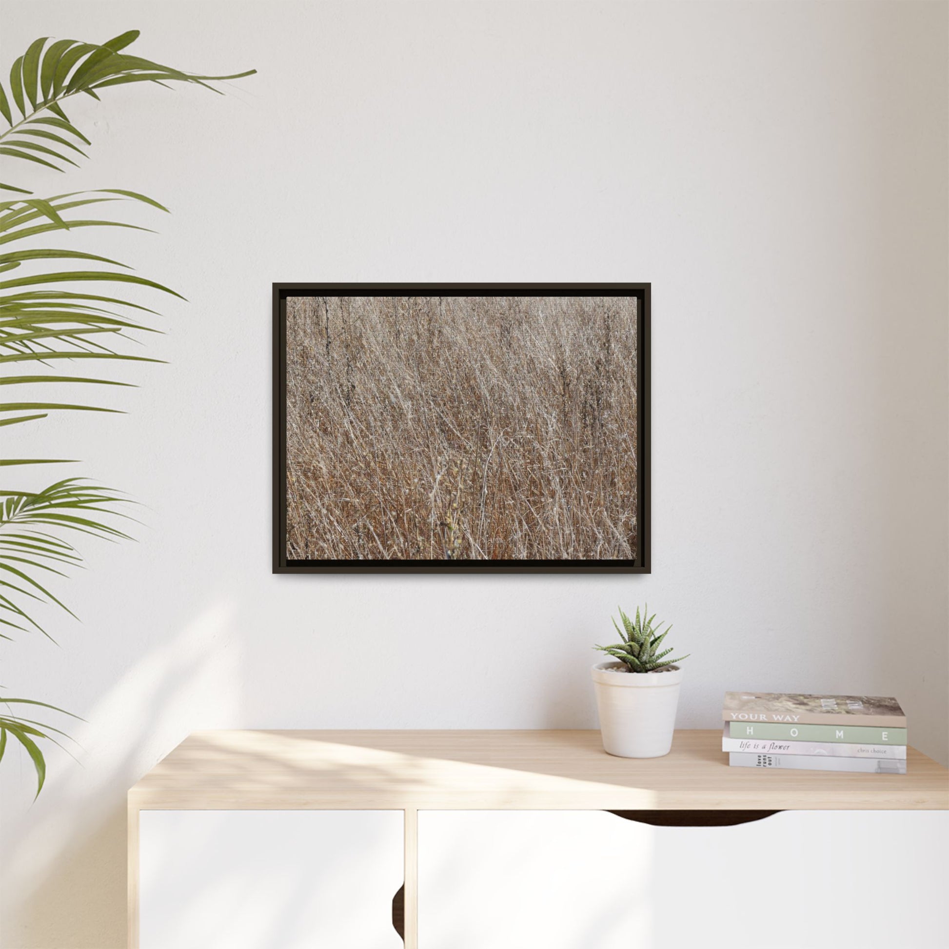 Dry Grass Symphony - Unique Stretched Canvas Wall Art - Art By Earth