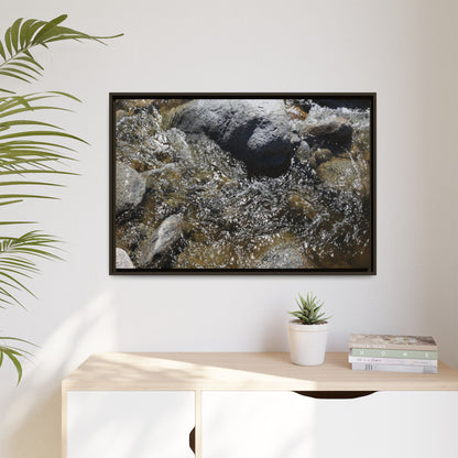 Water's Dance Over Stone - Unique Stretched Canvas Wall Art - Art By Earth