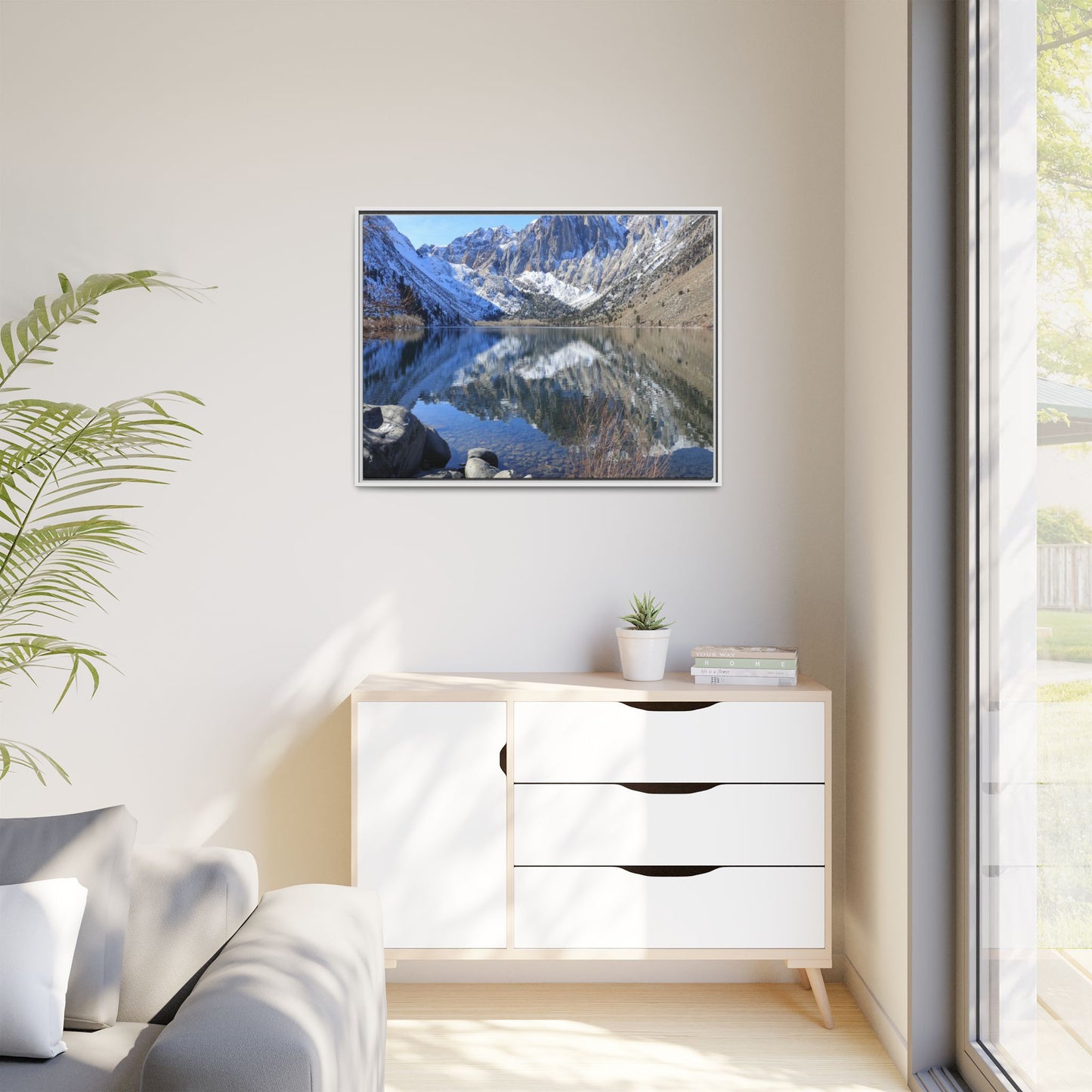 Reflections of Stillness - Unique Stretched Canvas Wall Art