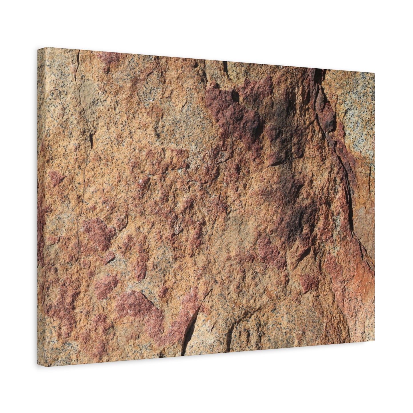 Lithic Veins of Ember - Unique Frameless Canvas Wall Art - Art By Earth