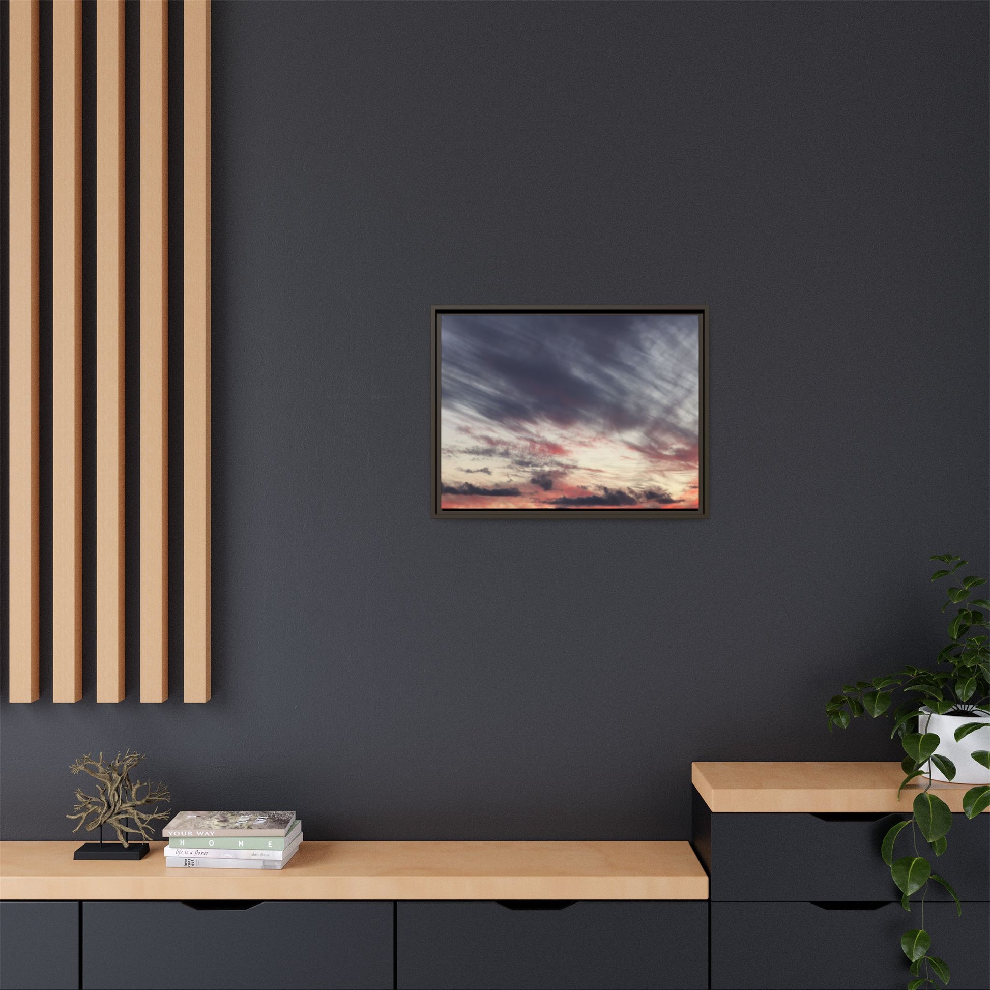 Fiery Sky at Dusk - Unique Stretched Canvas Wall Art - Art By Earth