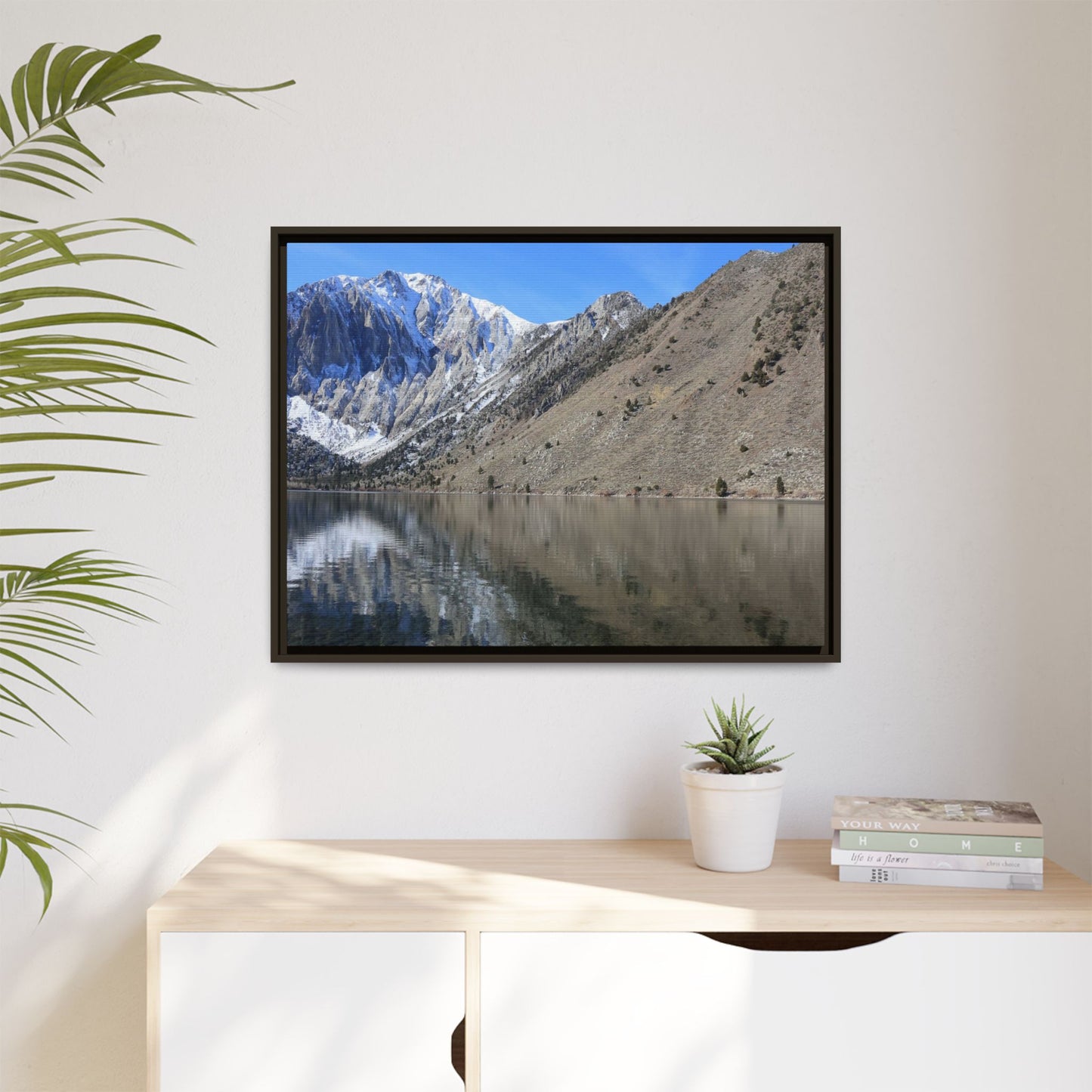 Mountain Mirror - Unique Stretched Canvas Wall Art