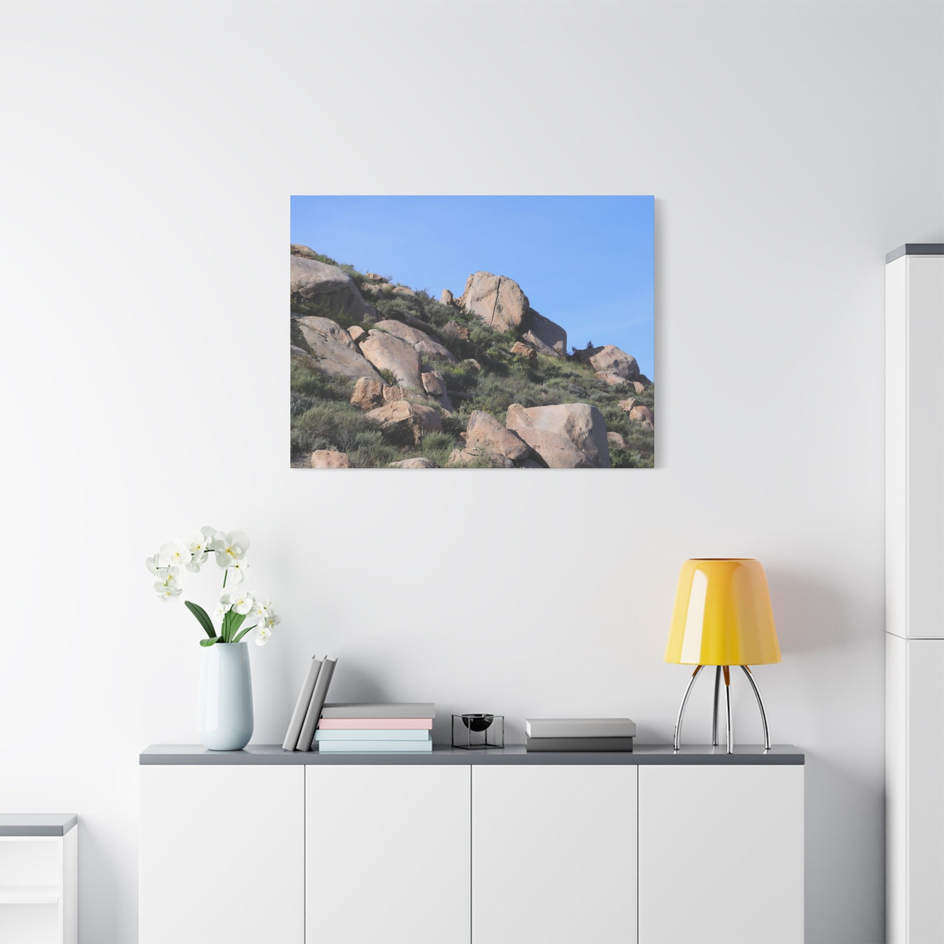 Desert Boulder Formation - Unique Frameless Canvas Wall Art - Art By Earth