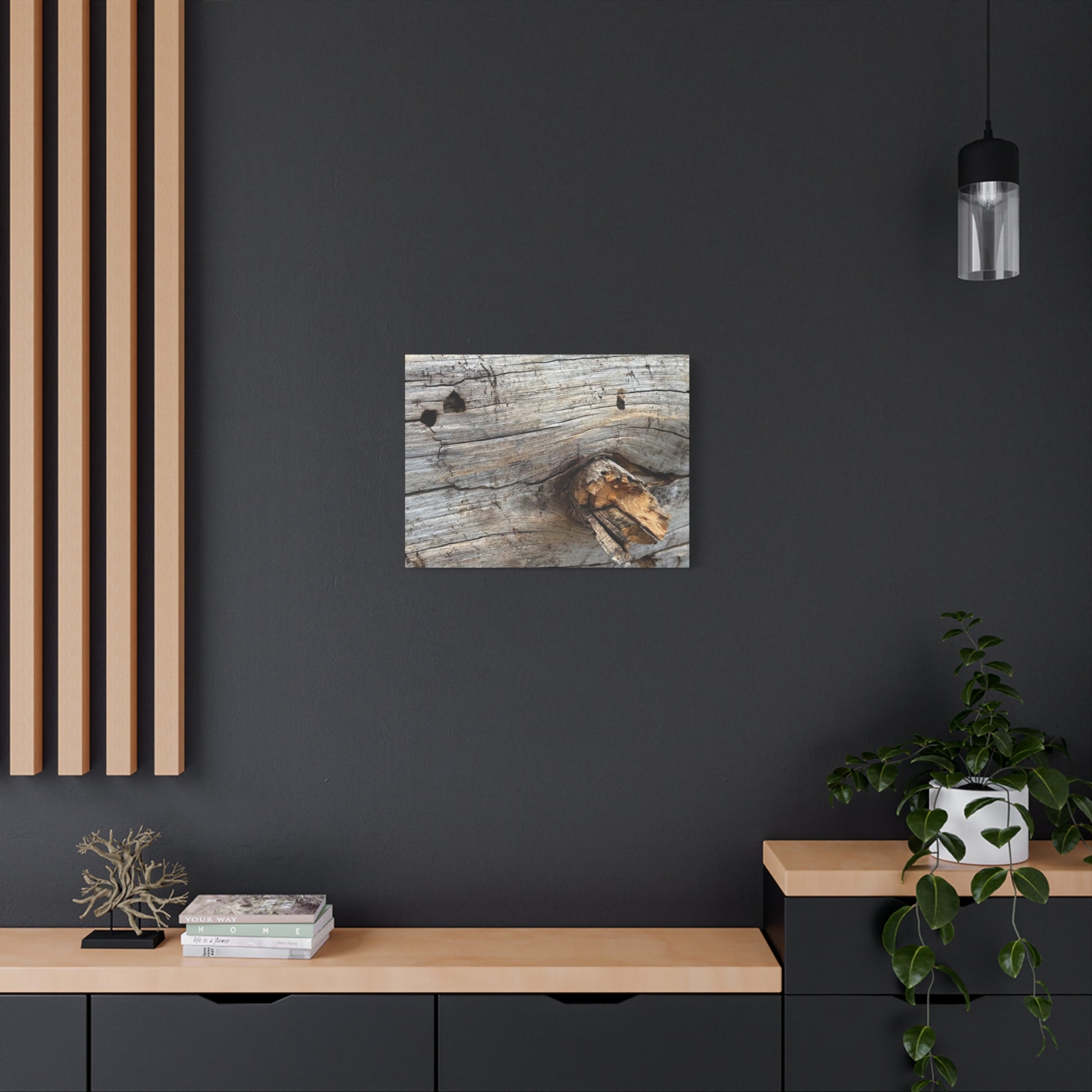 Weathered Wood Portrait - Unique Frameless Canvas Wall Art - Art By Earth