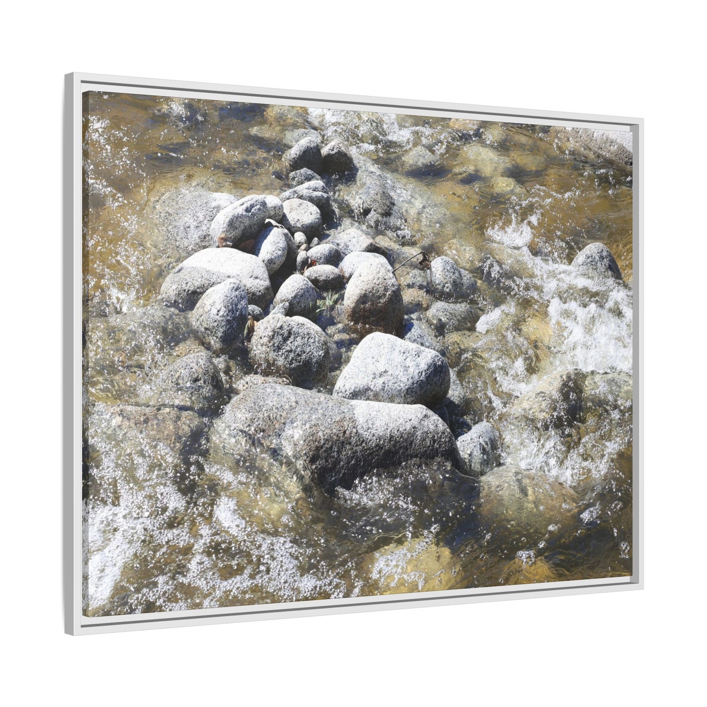 Mountain Stream Flow - Unique Stretched Canvas Wall Art - Art By Earth
