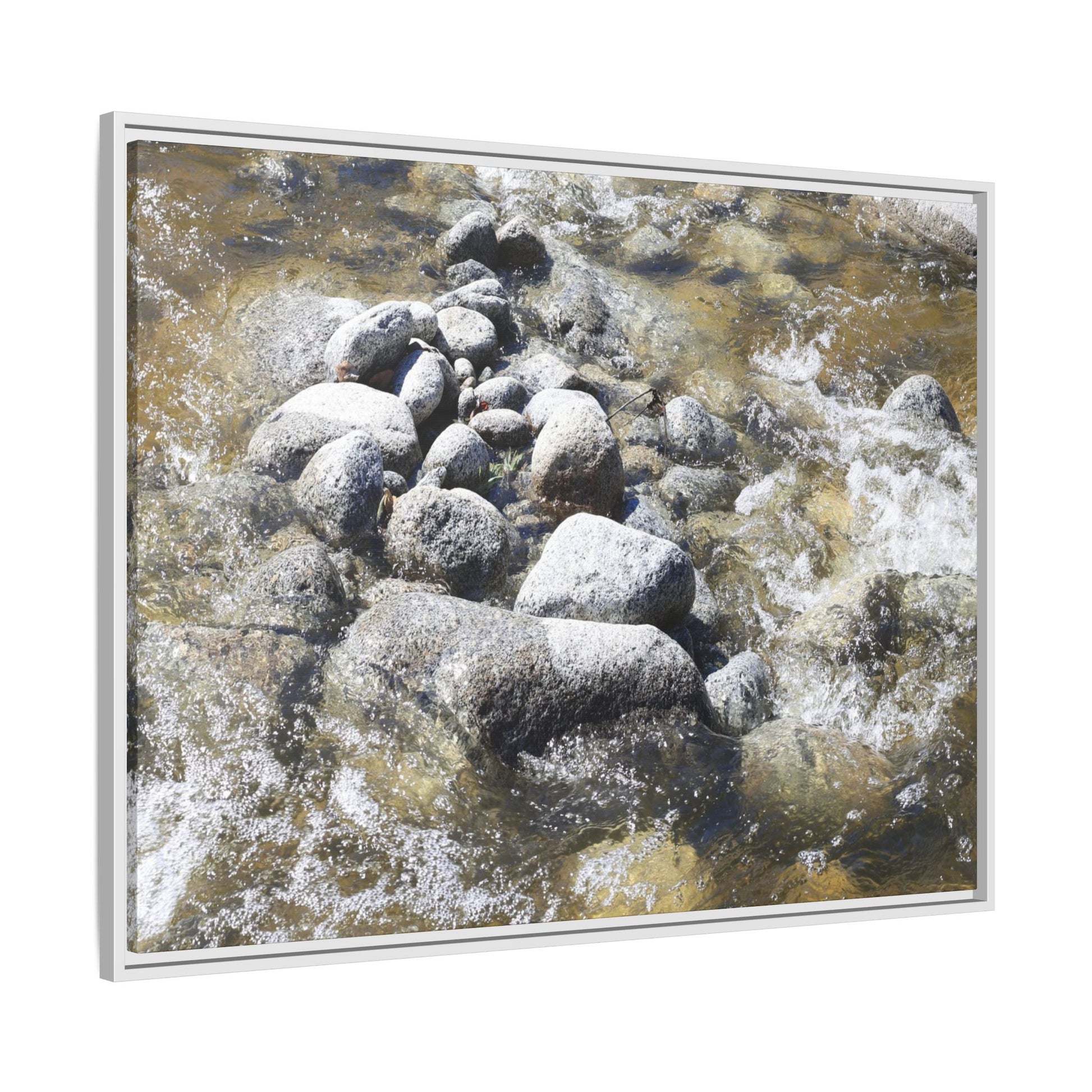 Mountain Stream Flow - Unique Stretched Canvas Wall Art - Art By Earth