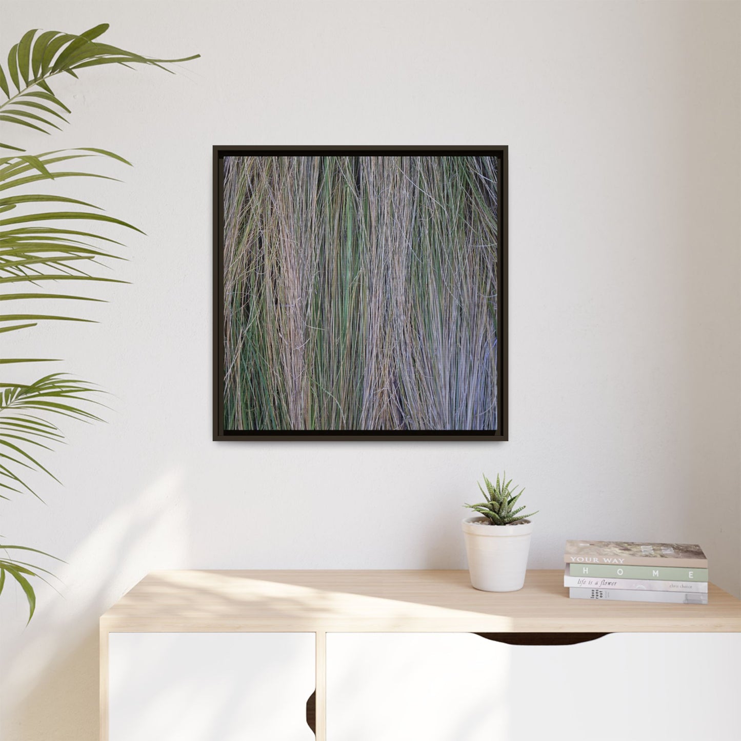 Whispers of Silver Grass - Unique Stretched Canvas Wall Art - Art By Earth