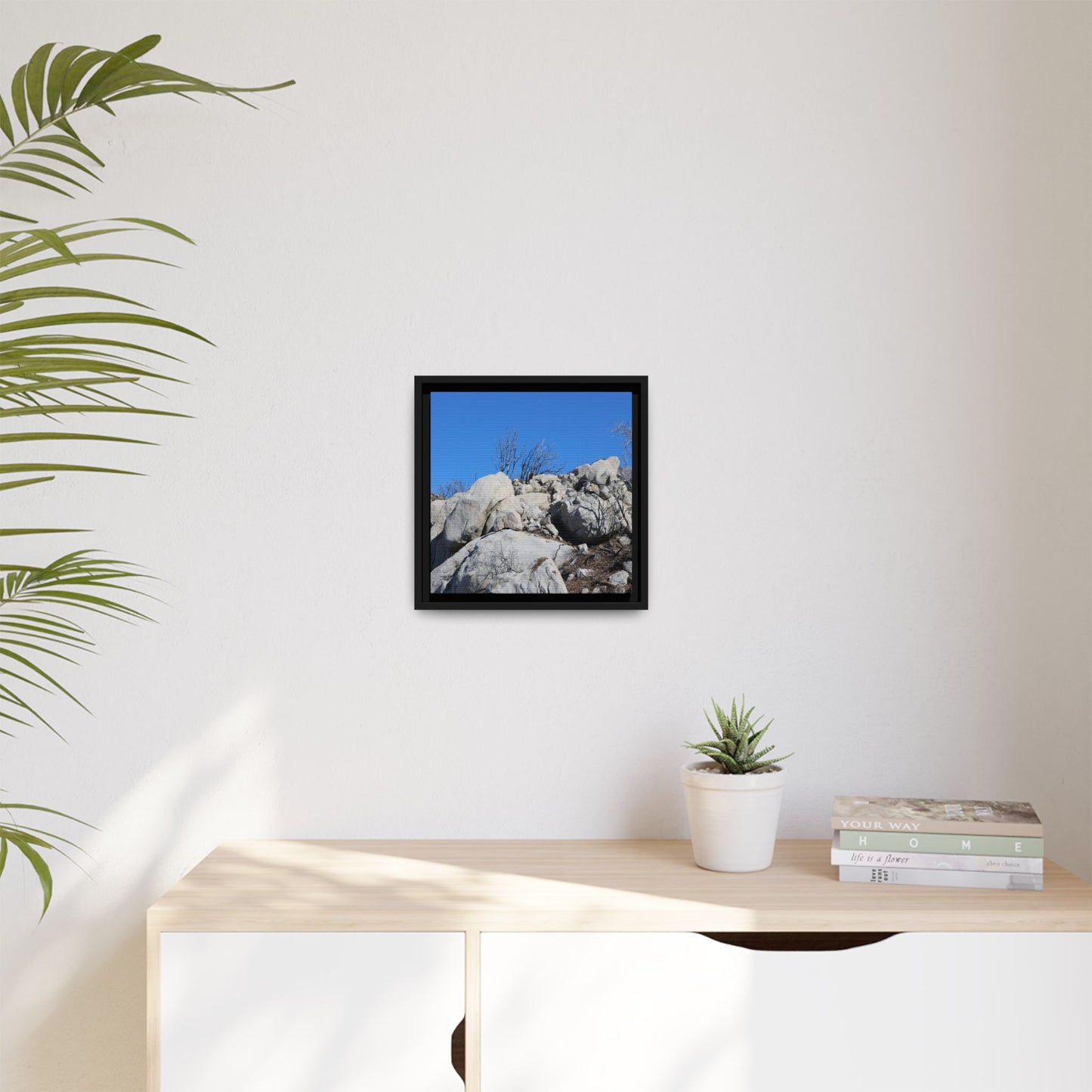 Barren Landscape with Boulder Formations - Unique Stretched Canvas Wall Art - Art By Earth